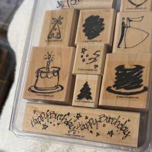 Stampin' Up! Birthday Celebration Wood Stamps - Birthday & Hedgehog stamps